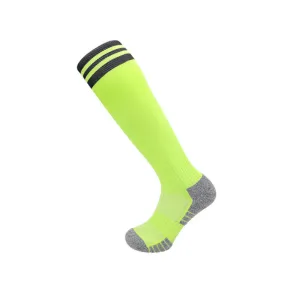 3 Pack Mens Neon Coloured Football Socks Lime Green