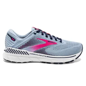 Womens Brooks Adrenaline GTS 22 Running Shoes - Kentucky Blue/Peacoat/Pink