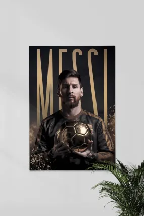 LIONEL MESSI | GOLDEN FOOTBALL | FootBall Poster