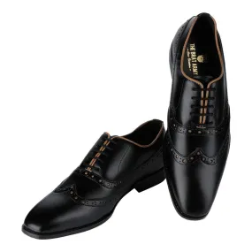 Oliena Black Wingtip Two-Tone Brogues